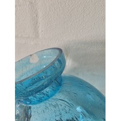 Vase <br><br> mundbl�st genbrugsglas <br><br> bl� <br><br> h 16,5 cm <br><br> 2. SORTERING <br><br>