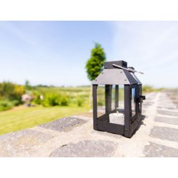 Micro lanterne <br><br> 12,5 x 12,5 x 25 cm <br><br> Sort <br><br>
