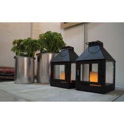 Mini quadro lanterne <br><br> 17 x 17 x 27,5 cm <br><br> Sort