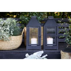 Midi lanterne <br><br> 19 x 19 x 42,5 cm <br><br> Sort