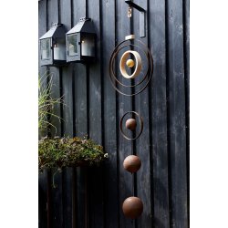 Wall mini lanterne <br><br> 17 x 17 x 36,5 cm <br><br> Sort <br><br> 