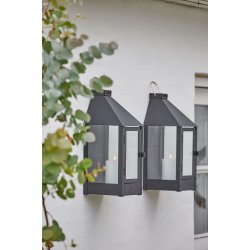 Wall mini lanterne <br><br> 17 x 17 x 36,5 cm <br><br> Sort <br><br> 