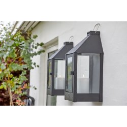 Wall mini lanterne <br><br> 17 x 17 x 36,5 cm <br><br> Sort <br><br> 