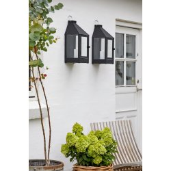 Wall mini lanterne <br><br> 17 x 17 x 36,5 cm <br><br> Sort <br><br> 