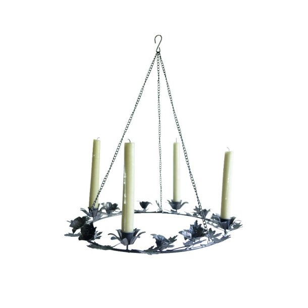 Adventskrans til oph�ng  <br><br> til bedelys <br><br> � 41 cm