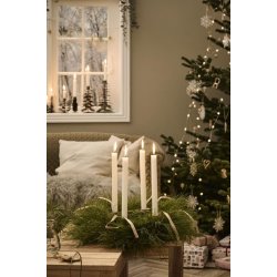 Adventslys - Svanemrket <br><br> ske m. 4 kronelys 1-4 <br><br> vlg farve <br><br>