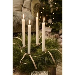 Adventslys - Svanemrket <br><br> ske m. 4 kronelys 1-4 <br><br> vlg farve <br><br>