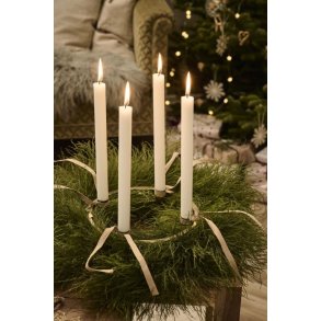 Adventslys - Svanemrket <br><br> ske m. 4 kronelys 1-4 <br><br> vlg farve <br><br>