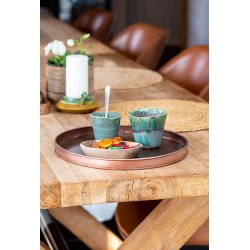 Rund plantebakke <br><br> Kobber look <br><br> Vlg strrelse / st <br><br>