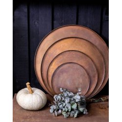 Rund plantebakke <br><br> Kobber look <br><br> Vlg strrelse / st <br><br>