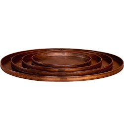 Rund plantebakke <br><br> Kobber look <br><br> Vlg strrelse / st <br><br>