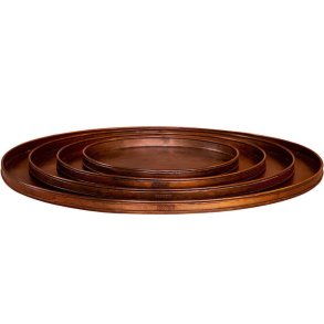 Rund plantebakke <br><br> Kobber look <br><br> Vlg strrelse / st <br><br>