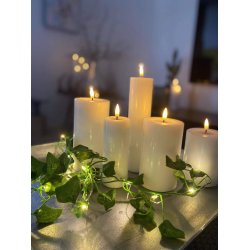 LED Bloklys - 5 / h10 <br><br> hvid <br><br> m. timer