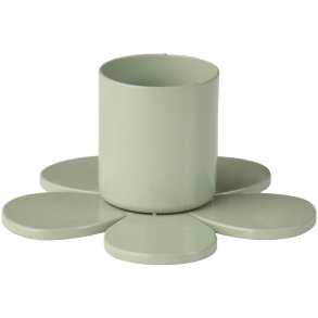 Lysestage <br><br> til bedelys <br><br>  Blomsterformet - st�vgr�n <br><br>