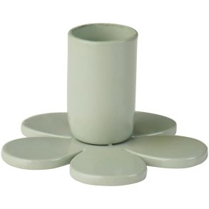 Lysestage <br><br> til kertelys <br><br>  Blomsterformet - st�vgr�n <br><br>