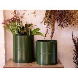 Blomsterspand <br><br> oliven <br><br> Midi - 27 x H28 cm