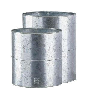 Blomsterspand <br><br> zink <br><br> Midi - 27 x H28 cm