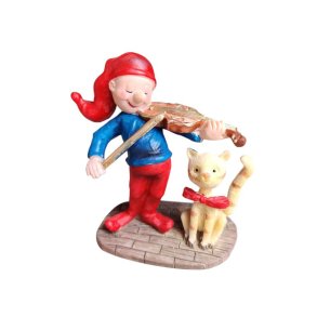 Bramming nisse <br><br> m. violin <br><br> h 10 cm <br><br>