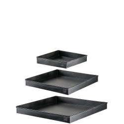 Firkantet bakke <br><br> sort <br><br> mega - 64 x 64 x 4 cm <br><br>