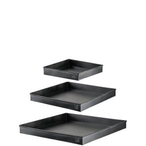 Firkantet bakker<br><br> sort <br><br> ST af 3 str. <br><br> 