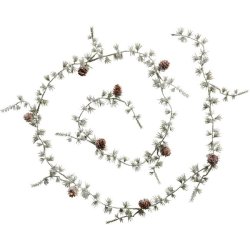 Cederranke med kogler og kunstig sne <br><br> L 180 cm <br><br> 