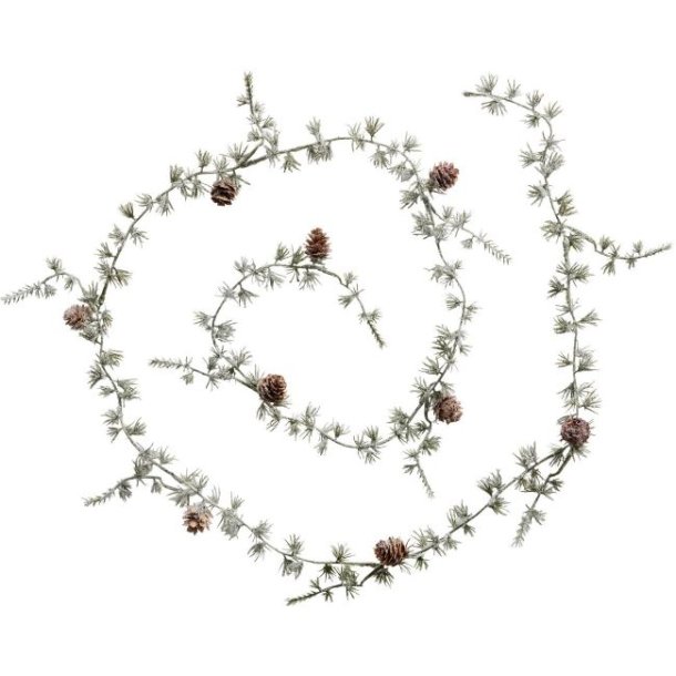 Cederranke med kogler og kunstig sne <br><br> L 180 cm <br><br> 