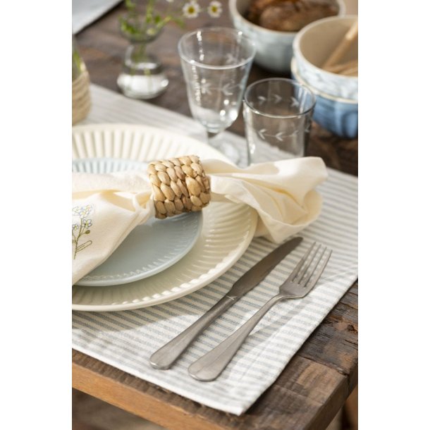 Dkkeserviet <br><br> Stvbl <br><br> m. hvide striber <br><br>