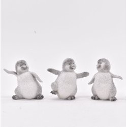Dansende pingviner <br><br> s�t af 3 <br><br> RESTSALG <br><br>