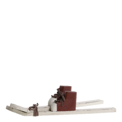 Deko ski <br><br> L 33 cm <br><br> antique hvid <br><br>