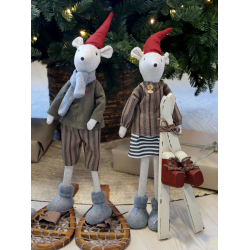 Deko ski <br><br> L 33 cm <br><br> antique hvid <br><br>