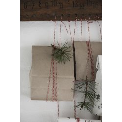 Dokumentgarn <br><br> 50 m <br><br> rd/hvid <br><br>