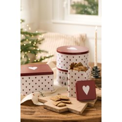 Kagedse m. hjerter <br><br> firkantet <br><br> 8,7 x 12,5 cm <br><br>