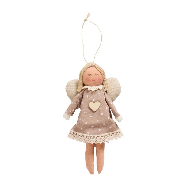 Engel Sariel t/ ophng <br><br> prikket kjole <br><br> 15 cm <br><br> 