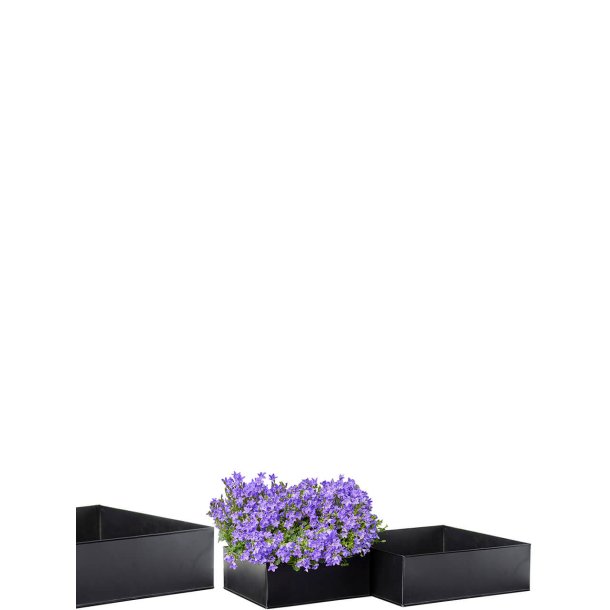 Firkantet plantebakke <br><br> sort <br><br> Maxi - 31 x 31 x 10 cm <br><br>