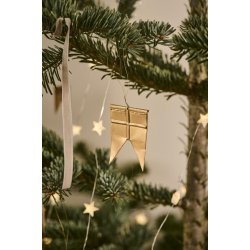 Flag <br><br> Gloria - hndlavet i gte messing <br><br> 