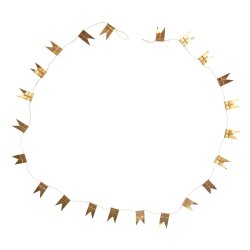 Flagranke m/ 22 flag <br><br> Gloria - hndlavet i gte messing <br><br> L150 cm <br><br>