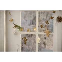 Flagranke m/ 22 flag <br><br> Gloria - hndlavet i gte messing <br><br> L150 cm <br><br>