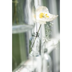 Mini flaske m. wire 30 ml <br><br> 6,5 cm <br><br>