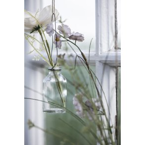 Mini flaske m. wire 30 ml <br><br> 6,5 cm <br><br>