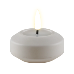 LED Flydelys / Udendrs fyrfadslys <br><br> 2 stk <br><br> Hvid <br><br> m. timer <br><br>  6,1 cm