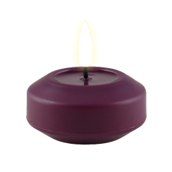 LED Flydelys / Udend�rs fyrfadslys <br><br> 2 stk <br><br> Violet <br><br>m. timer  