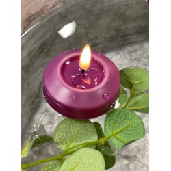 LED Flydelys / Udend�rs fyrfadslys <br><br> 2 stk <br><br> Violet <br><br>m. timer  