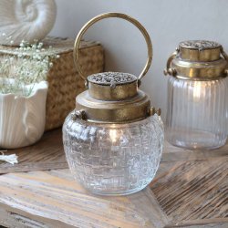  Fransk staldlanterne m. pre <br><br> med timer <br><br> 