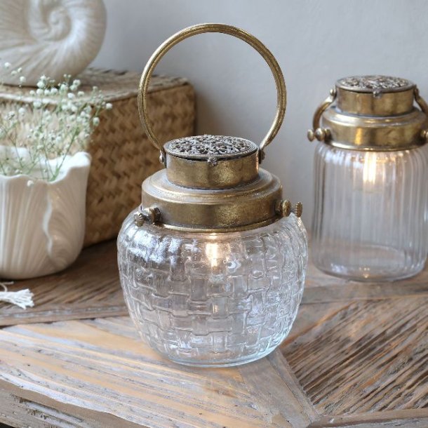  Fransk staldlanterne m. pre <br><br> med timer <br><br> 