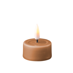 LED Fyrfadslys  -  2 stk <br><br> caramel <br><br> m. timer