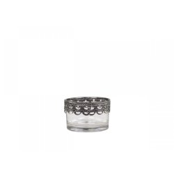 Fyrfadsstage <br><br> m. s�lv dekoration