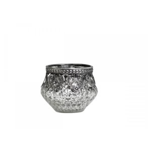 Fyrfadsstage <br><br>antique slv <br><br> h 6 cm