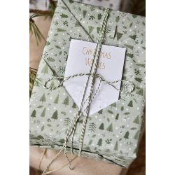 Gavepapir <br><br> Grn juleskov <br><br> 5 m pr. rulle