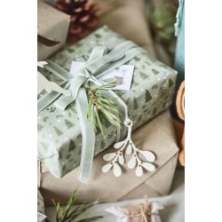 Gavepapir <br><br> Grn juleskov <br><br> 5 m pr. rulle