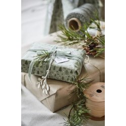 Gavepapir <br><br> Grn juleskov <br><br> 5 m pr. rulle